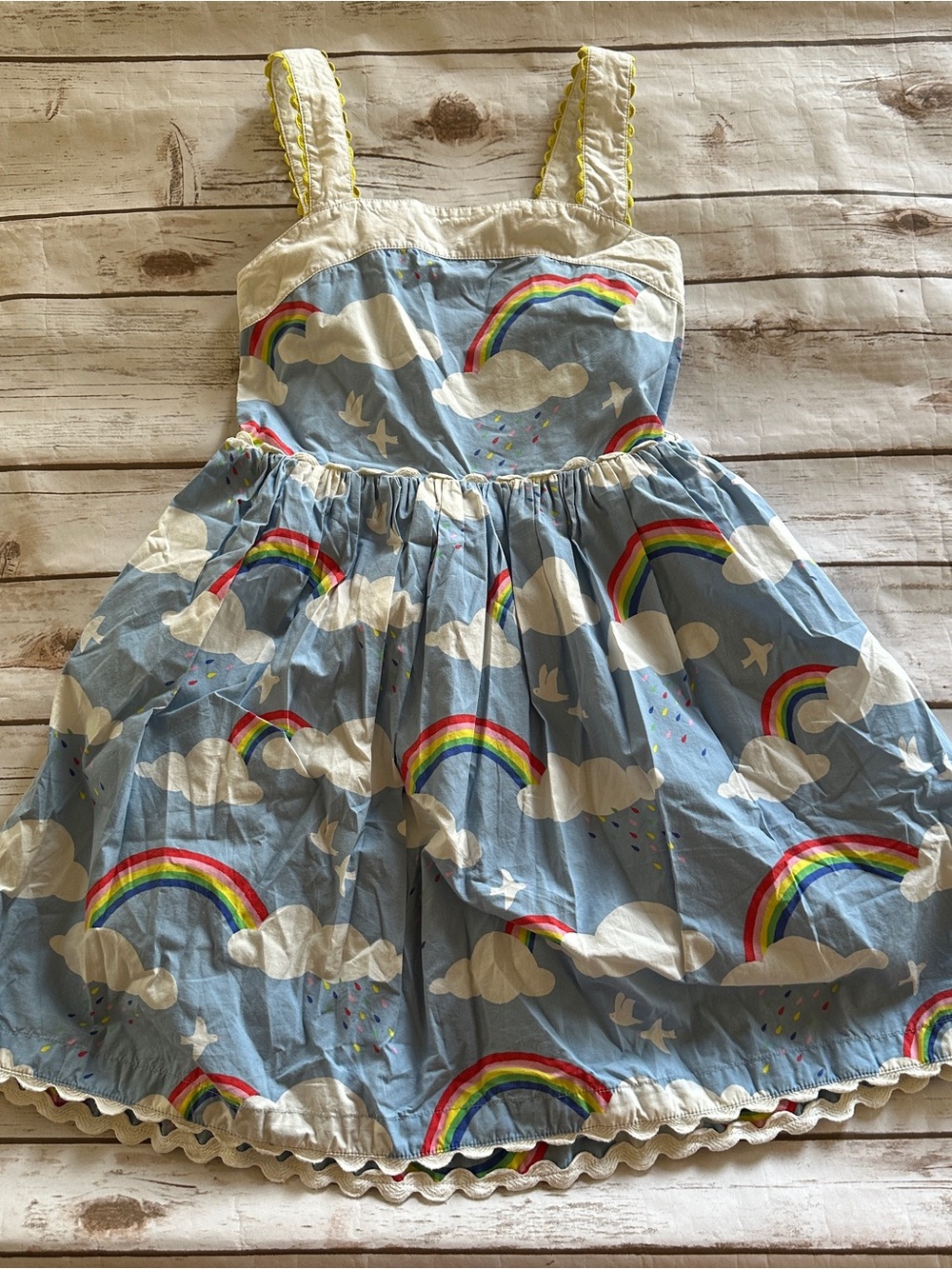 Mini Boden rainbow dress vguc 6/7